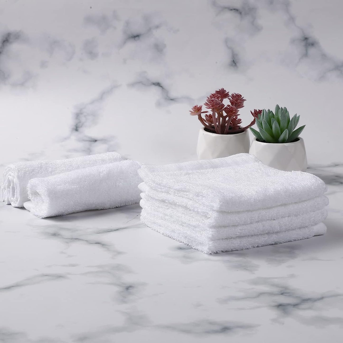 BAMBOO FACE WASHCLOTH | Silky Face Cloth for Facial Cleansing - Koi Botanicals White