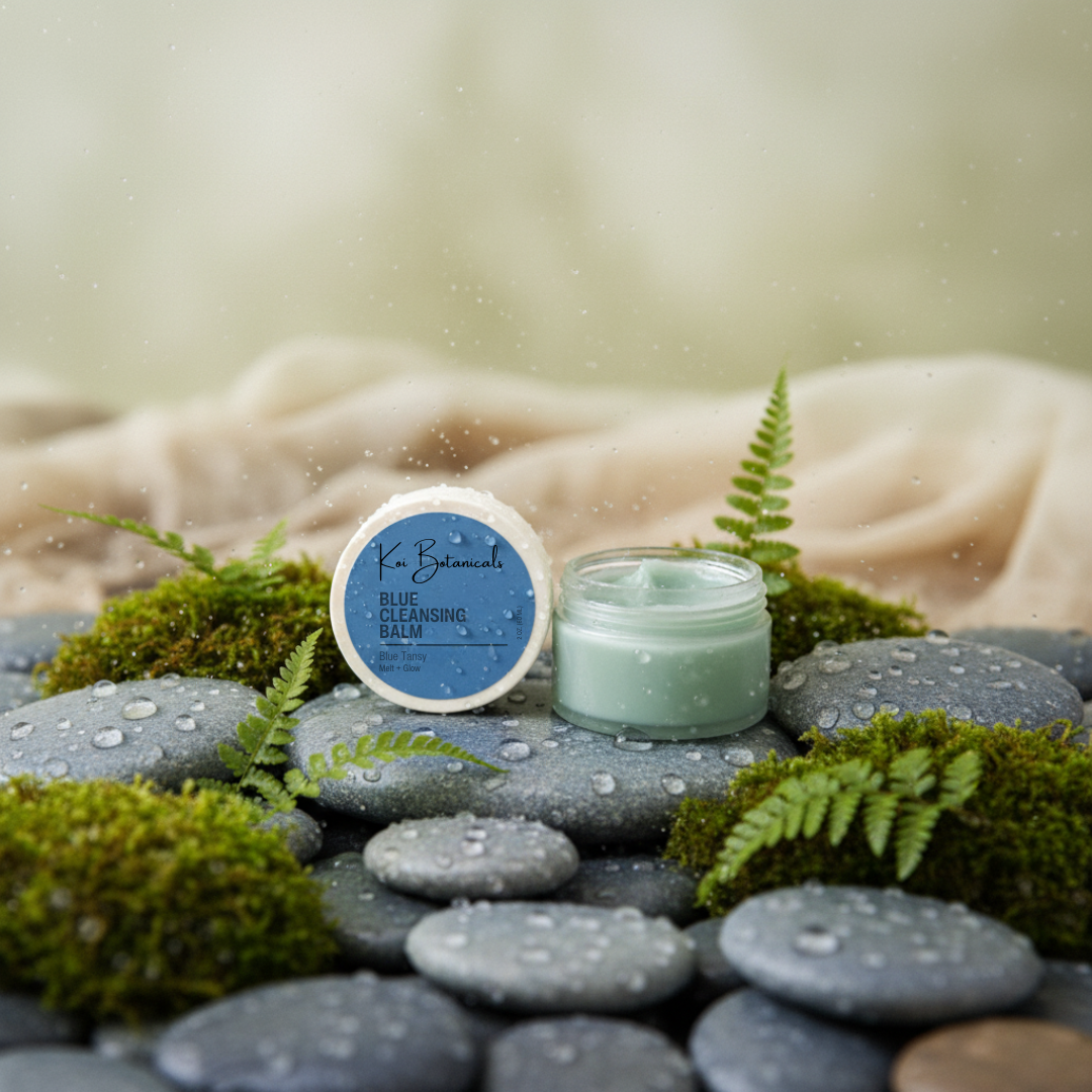 BLUE CLEANSING BALM | One scoop, day erased - clean skin in seconds - Koi Botanicals 2.0 oz