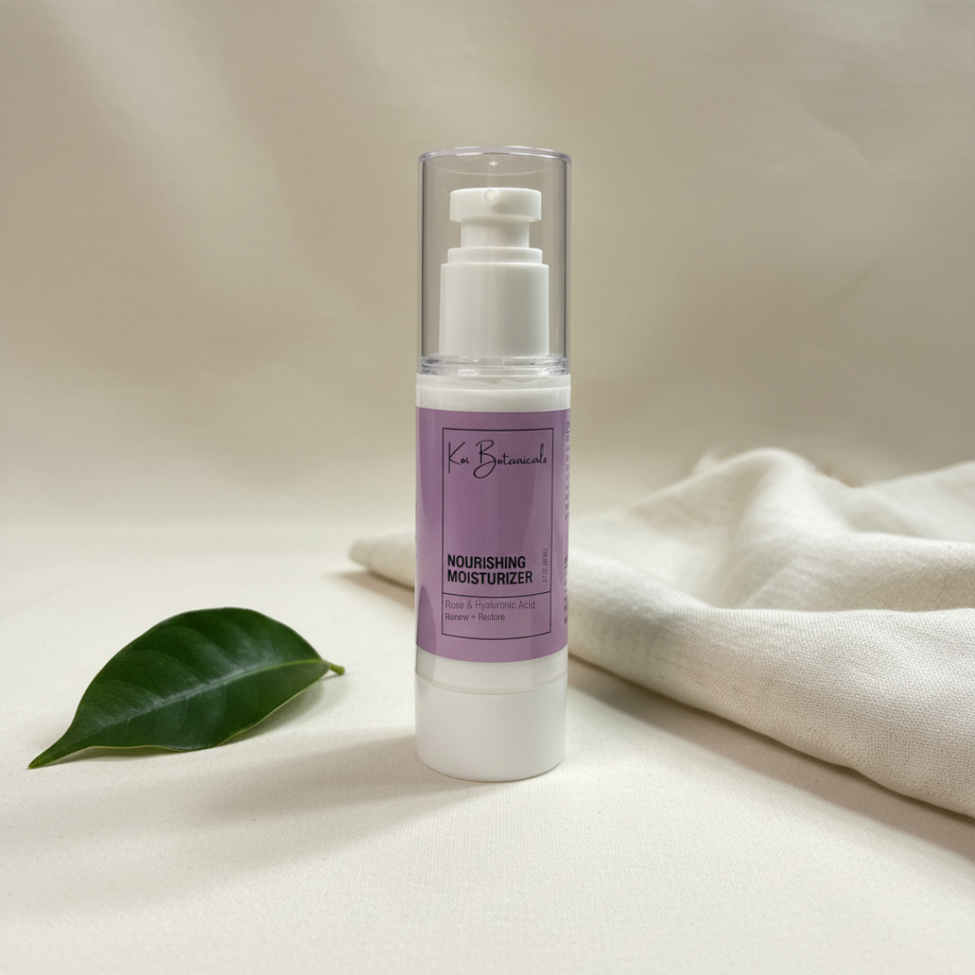 NOURISHING MOISTURIZER | Glow with rose water, hyaluronic acid & hibiscus - Koi Botanicals 2.7oz