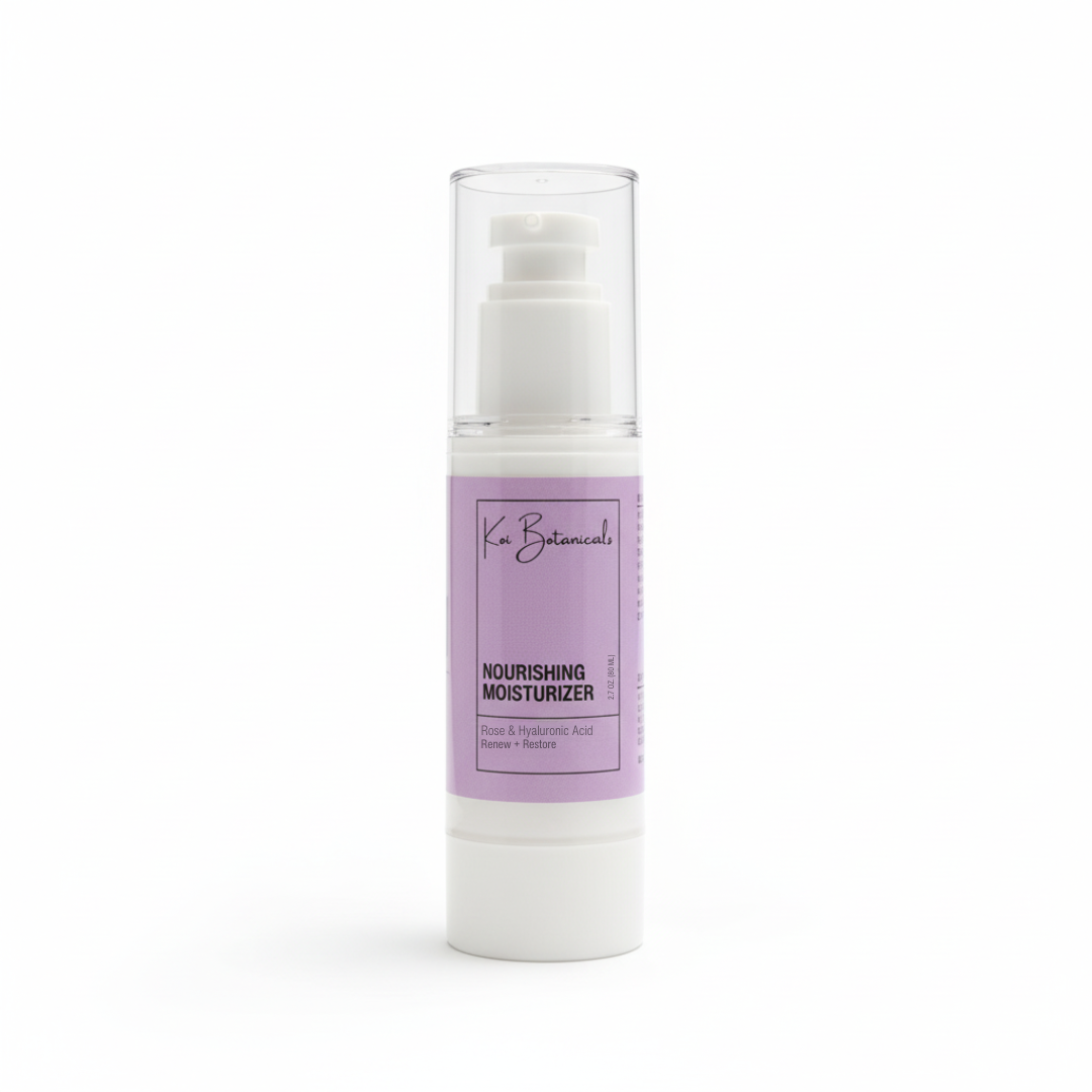 NOURISHING MOISTURIZER | Glow with rose water, hyaluronic acid & hibiscus - Koi Botanicals 2.7oz