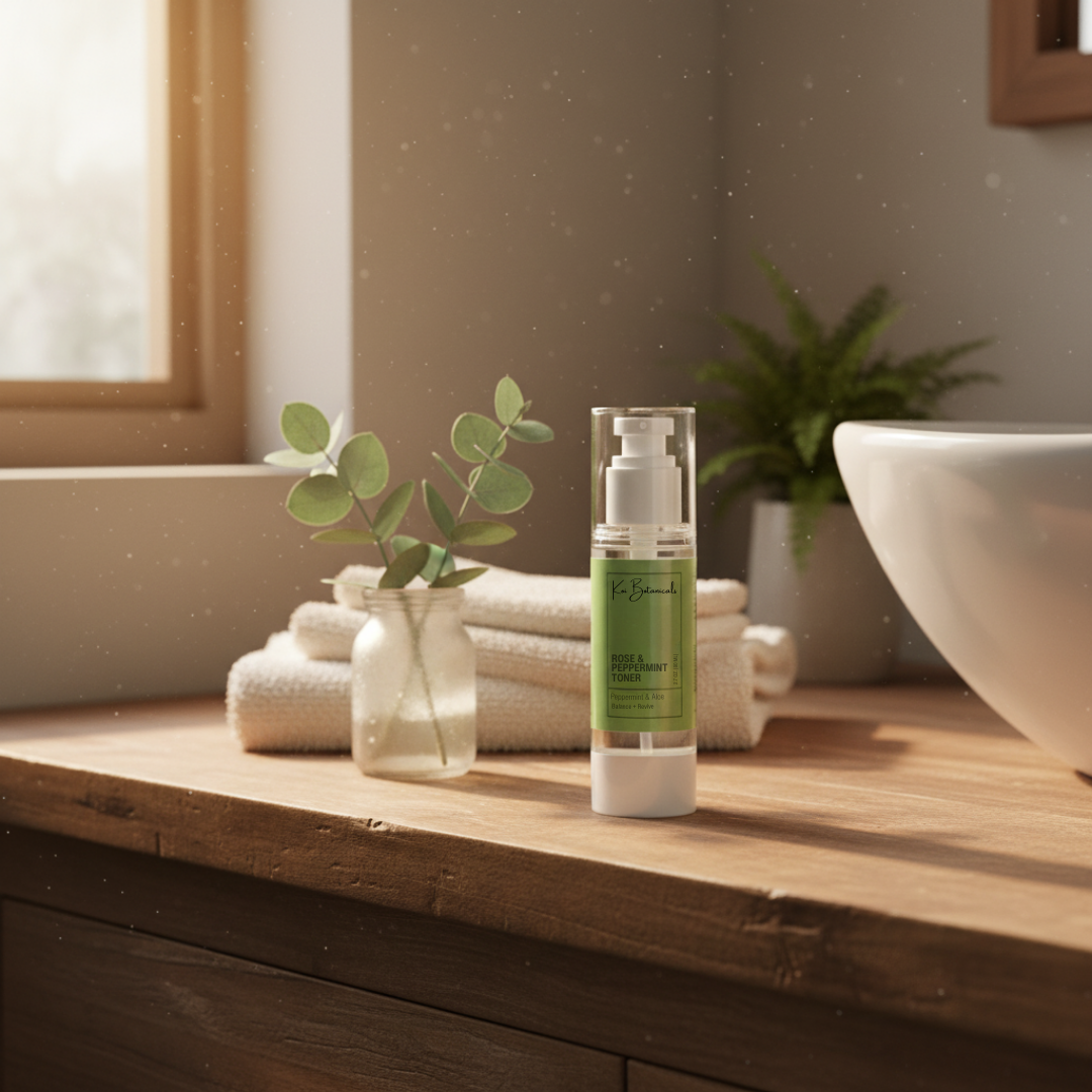 ROSE & PEPPERMINT TONER | Cooling comfort and a fresh, hydrated glow - alcohol-free - Koi Botanicals 2.7oz