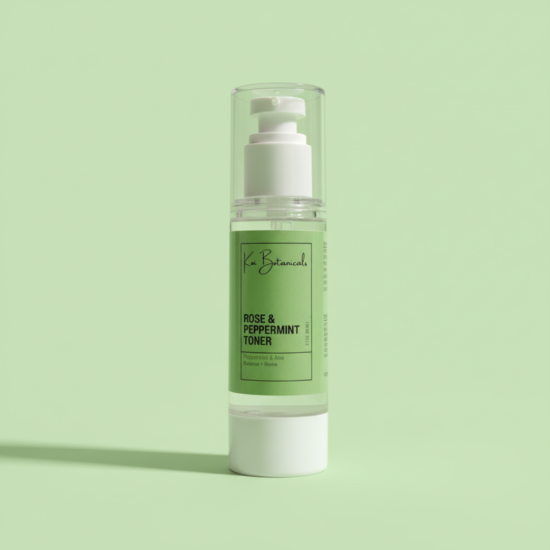 ROSE & PEPPERMINT TONER | Cooling comfort and a fresh, hydrated glow - alcohol-free - Koi Botanicals 2.7oz