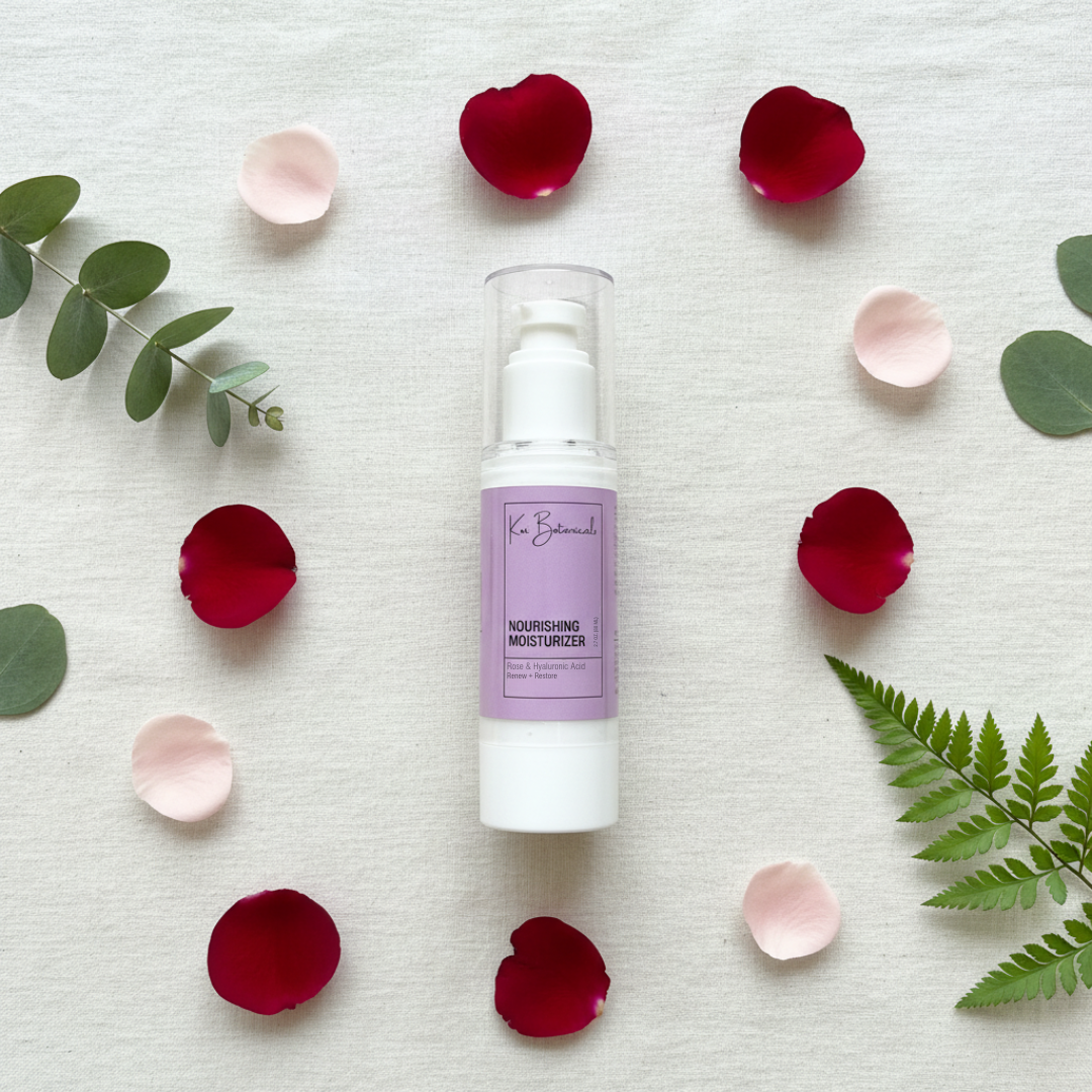 NOURISHING MOISTURIZER | Glow with rose water, hyaluronic acid & hibiscus - Koi Botanicals 2.7oz