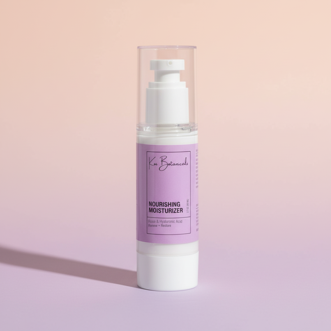 NOURISHING MOISTURIZER | Glow with rose water, hyaluronic acid & hibiscus - Koi Botanicals 2.7oz