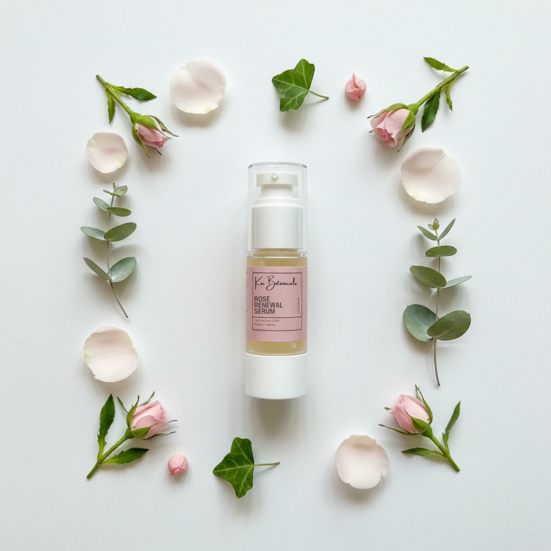 ROSE RENEWAL SERUM | Silky hydration, softer lines, and a brighter look. - Koi Botanicals 1.5oz