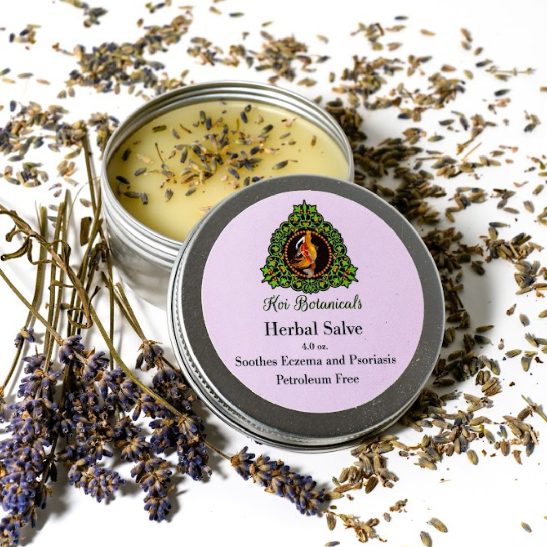 Herbal Salve | Soothe Eczema, Psoriasis, Acne, Dermatitis - Koi Botanicals